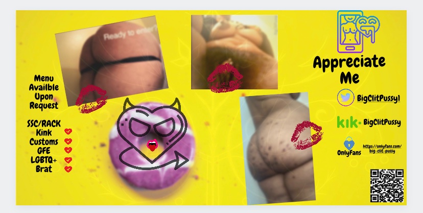 BigClitPussy1's tweet photo. https://t.co/kK9ACCBIU3

❣️🆓 creamy slow mo vid for every new sub  

❣️Uncensored &amp; Explicit 💦 Content 

❣️1-1 messaging 

❣️Menu Available for Custom Sessions

❣️ Kink/Fetish Friendly

❣️Brat &amp; Exhibitionist

Stay Safe &amp; Orgasm Often 💦 https://t.co/H1p6mYPx67