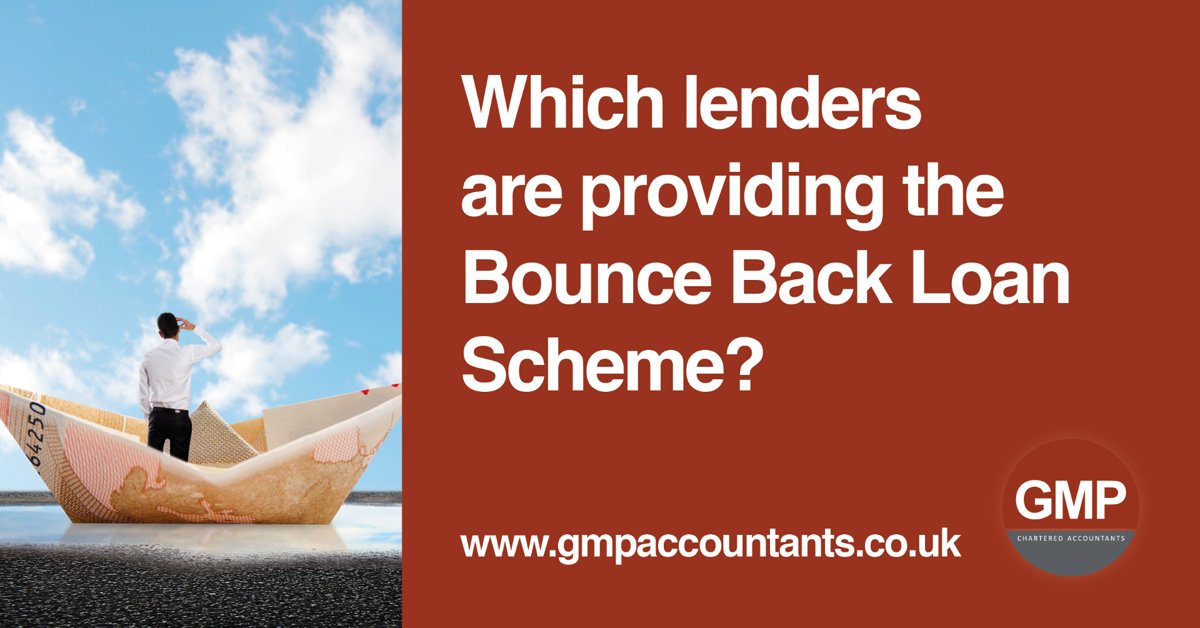 Click the link to see which accredited providers are currently offering the Bounce Back Loan Scheme.
qoo.ly/35vxwt
#bounceback #GMPAccountants #Loan #coronavirus