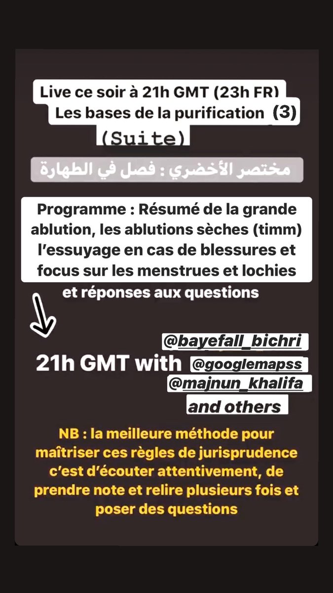freezoer's tweet photo. Live à 21h GMT sur les bases de la purification (3) selon les commentaires du mukhtasar Al Akhdari 

- Résumé de la grande ablution (quick) 
- Les ablutions sèches ou tiim et l’essuyage en cas de blessure (when, why and how..) 
- Focus les menstrues et lochies (all détails)
- Q/R https://t.co/L82wjYUpAK