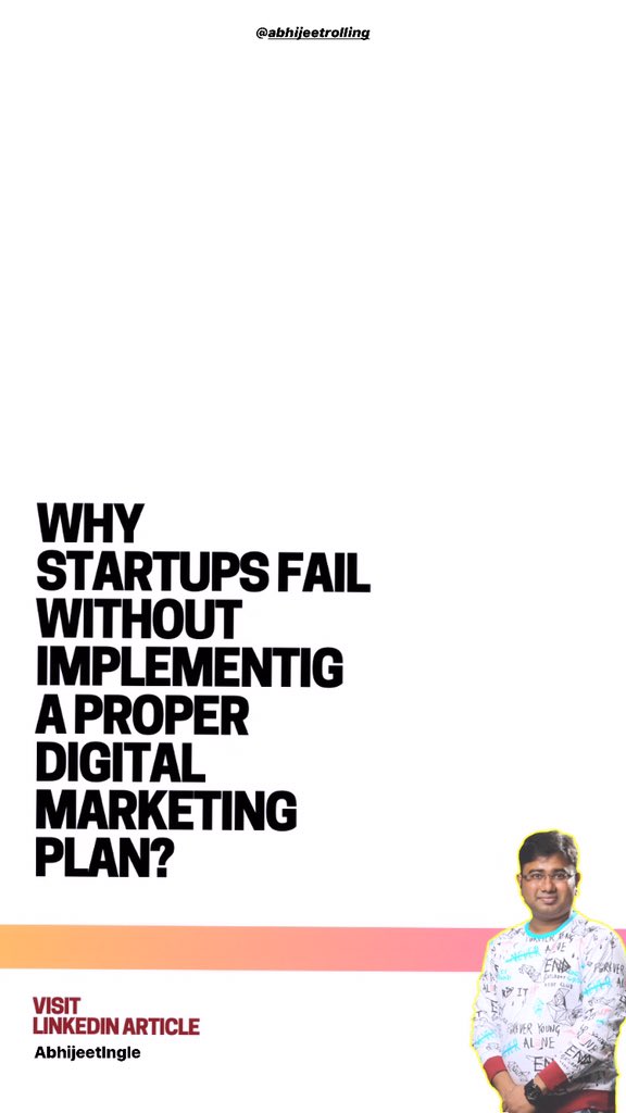 AbhijeetHashtag's tweet image. What is the reason why sratups need Digital Marketing Plan of action -
Visit -
bit.ly/2SPTcHr

#digitalmarketingagency #softwaredevelopment #Saasproductdevelopment #Abhijeetingle