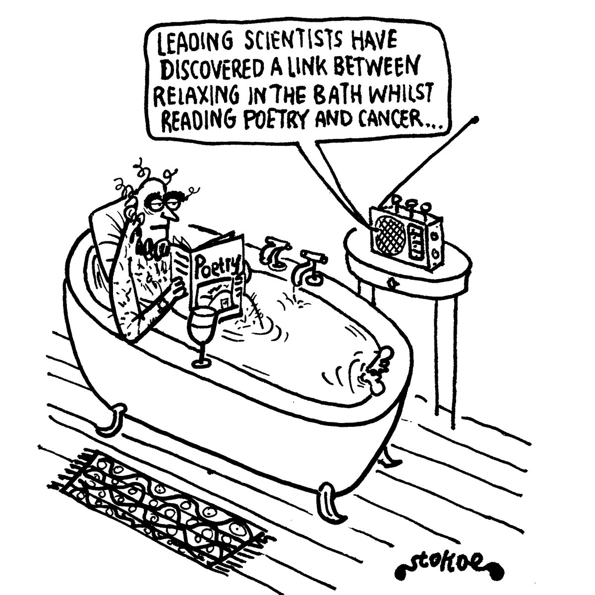 mikestokoe's tweet photo. Scientists know it all!
#standupcancer #Cancer #cartoon by #stokoecartoons
#poetry #relaxation #bathtime https://t.co/opNXnzYupx