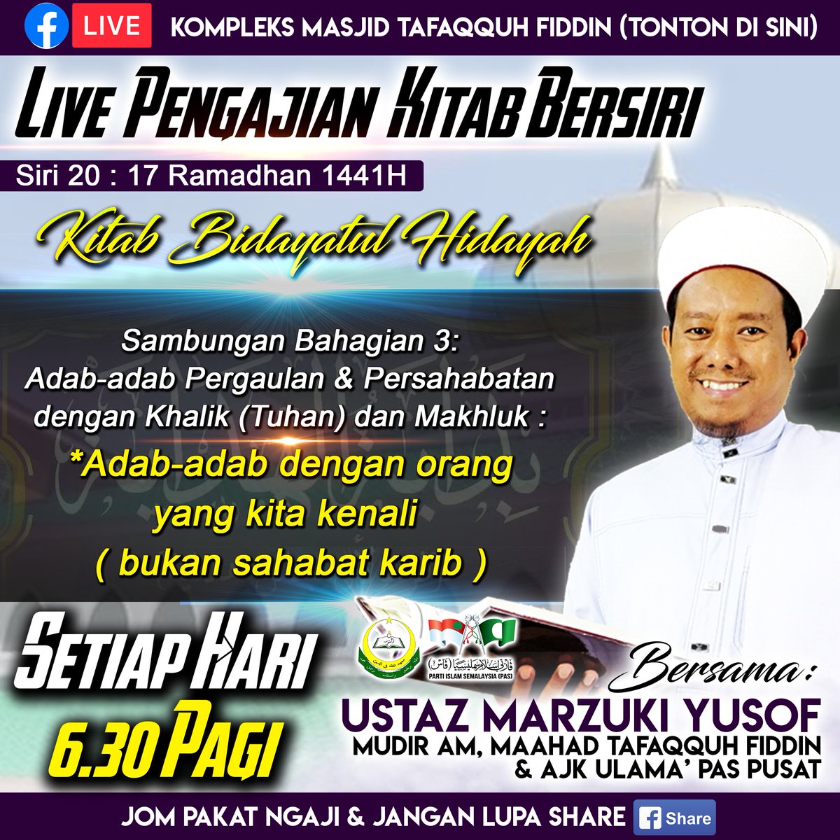 PKejai's tweet photo. TAJUK ESOK :
. 
✒️ ADAB-ADAB DENGAN ORANG YANG KITA KENALI 
( BUKAN SAHABAT KARIB )
.
LIKE &amp; FOLLOW untuk memastikan anda tidak terlepas setiap kali pengajian berlangsung :
https://t.co/UsumINLj5u
. 
#jom_ngaji
#tafaqquh_fiddin
#pondok_kejai
#Just_stay_at_home
#hindari_covid_19 https://t.co/waOnxPwNaY