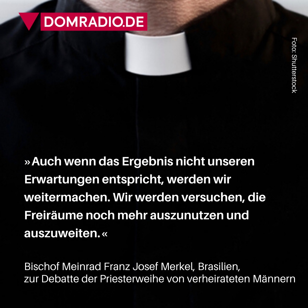 domradio's tweet photo. "Das letzte ist Wort noch nicht gesprochen" - Brasilianischer Bischof pocht auf Priesterweihe für Verheiratete. #Frauendiakonat #AmazonasSynode #viriprobati 
https://t.co/b9GZmGpICN https://t.co/EMfi1NgvvD