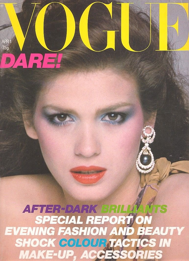 The Art of Album Covers .April 1979 issue of Vogue..Inspiration for the cover and title of The Human League album Dare, released 1981.Oakey wanted the album to look like an edition of Vogue magazine. Cover designed by Philip Adrian Wright and graphic designer Ken Ansell.