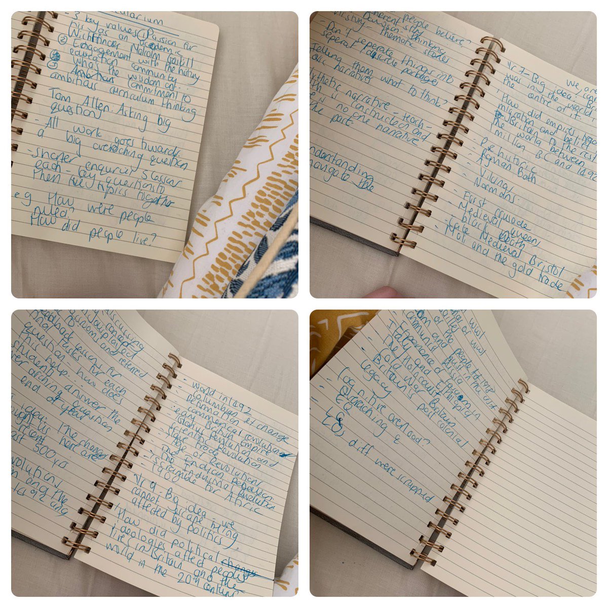 missforwood's tweet photo. Watched @tomallenhistory talking about asking the big questions and using enquiry questions at KS3. I really like how it allows History to be connected. It shows pupils how topics should not be viewed as separate and stand alone when studying @mrwbw #curricularium #scruffynotes https://t.co/hXK0SQ46C7