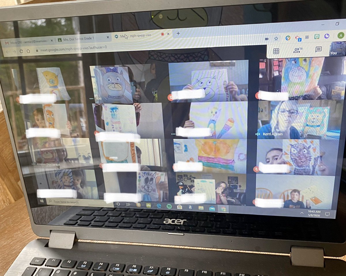 emard_a's tweet photo. Big thanks to our special guest @KerriAbrain for our meet today. She did a ‘How To’ drawing of a silly cat.. the kids loved it, and so did we 👩‍🎨 @HoyleSchool https://t.co/FaBEd42G41