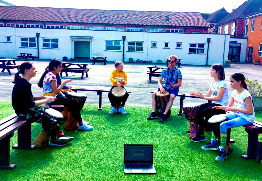 TolworthGirls's tweet photo. Brilliant Breakout ☀️Activity #Drumming with @LewisDa04205275 @TolworthGirls #MiniSchool https://t.co/L75yk8v52B
