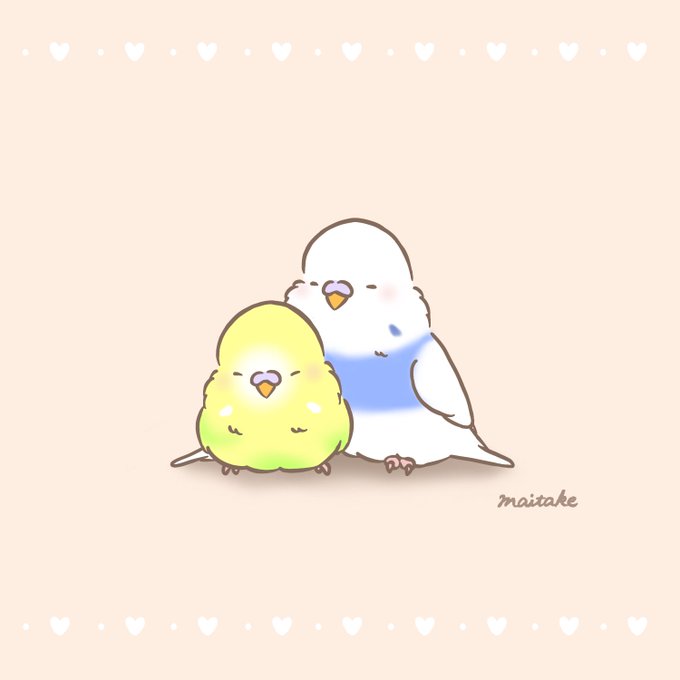 セキセイインコのtwitterイラスト検索結果