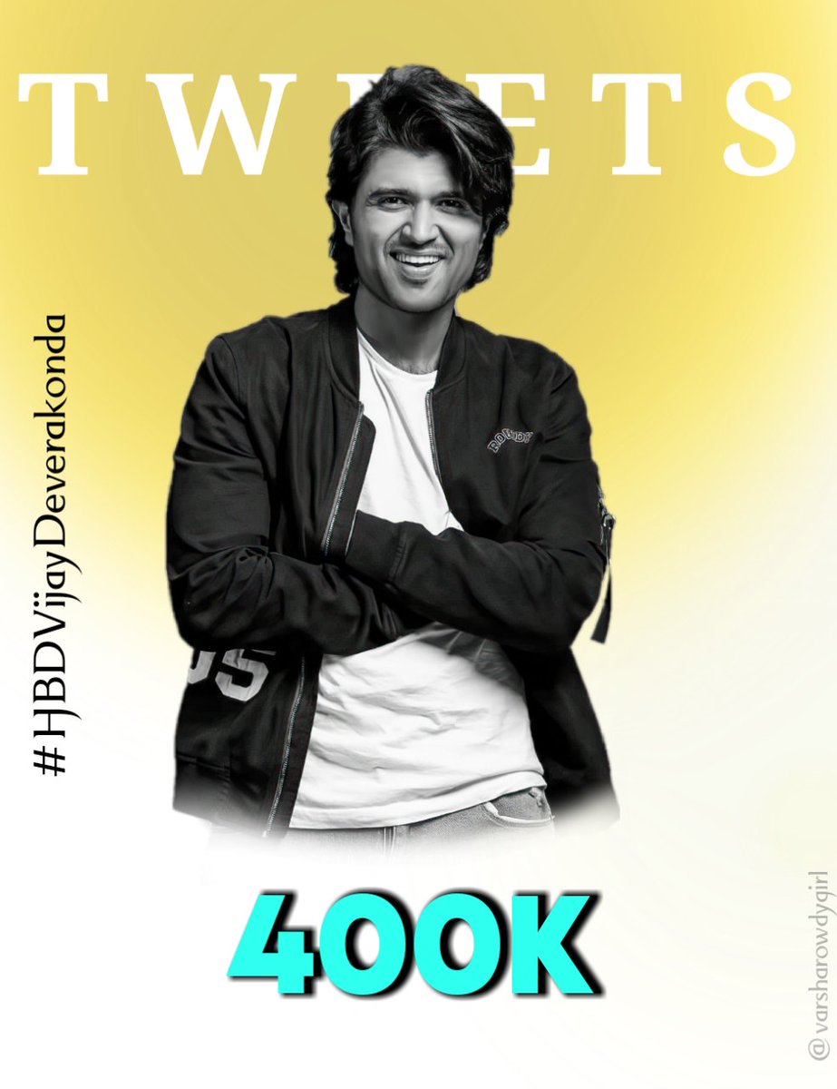 SandeepReddy03_'s tweet photo. 400K+ Tweets completed 🔥🔥🤘
Lets make it 500K Rowdies 💥🤙
#HBDVijayDeverakonda https://t.co/dA6yLyusJR