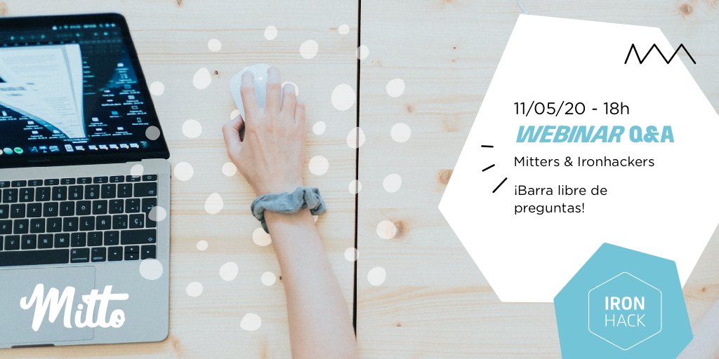 mittocard's tweet photo. Save the date! 🗓 ¡El próximo lunes 11 de mayo a las 18h daremos un Webinar Q&A junto con @IronhackMAD sobre nuestra colaboración! ¿Te interesa? ¡Apúntate aquí! 👇
https://t.co/4Jt4XkwQSs
#activeMitto #education #tech https://t.co/yxZUUYcPRX