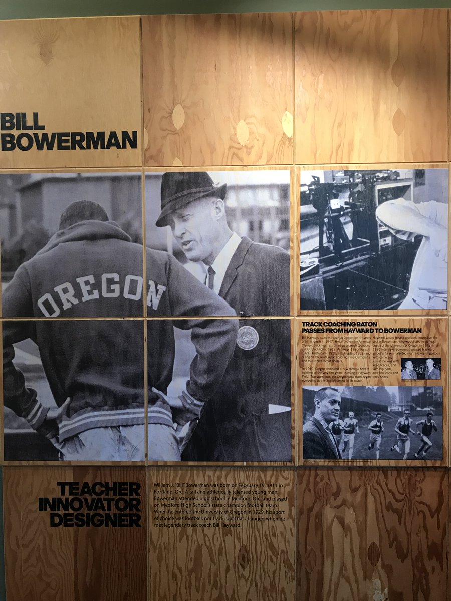 Most trace US jogging craze to very white Oregon run culture, w coach/Nike founder Bill Bowerman a major promoter in late 60sWhen I visited Nike HQ, I was struck by how glaringly WHITE early images of the run brand were before basketball became a major product line in 1980s /2