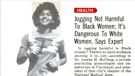 But jogging was constructed as so white in mainstream culture that strange headlines like this one in JET 1979 – rejecting that white archetypal jogger – made sense given this context /4