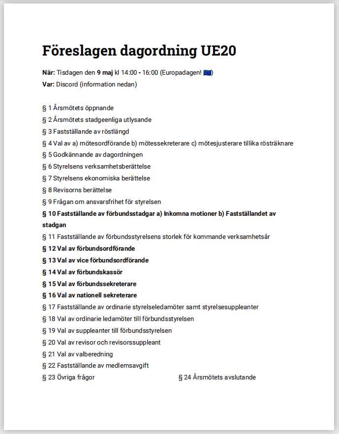 JEFSwe's tweet photo. 30 MINUTER TILL START

Följande kommer dagordningen igen. Ladda upp med fika och testa mikrofonen. Countdown är igång. https://t.co/GoK3N0jqPc
