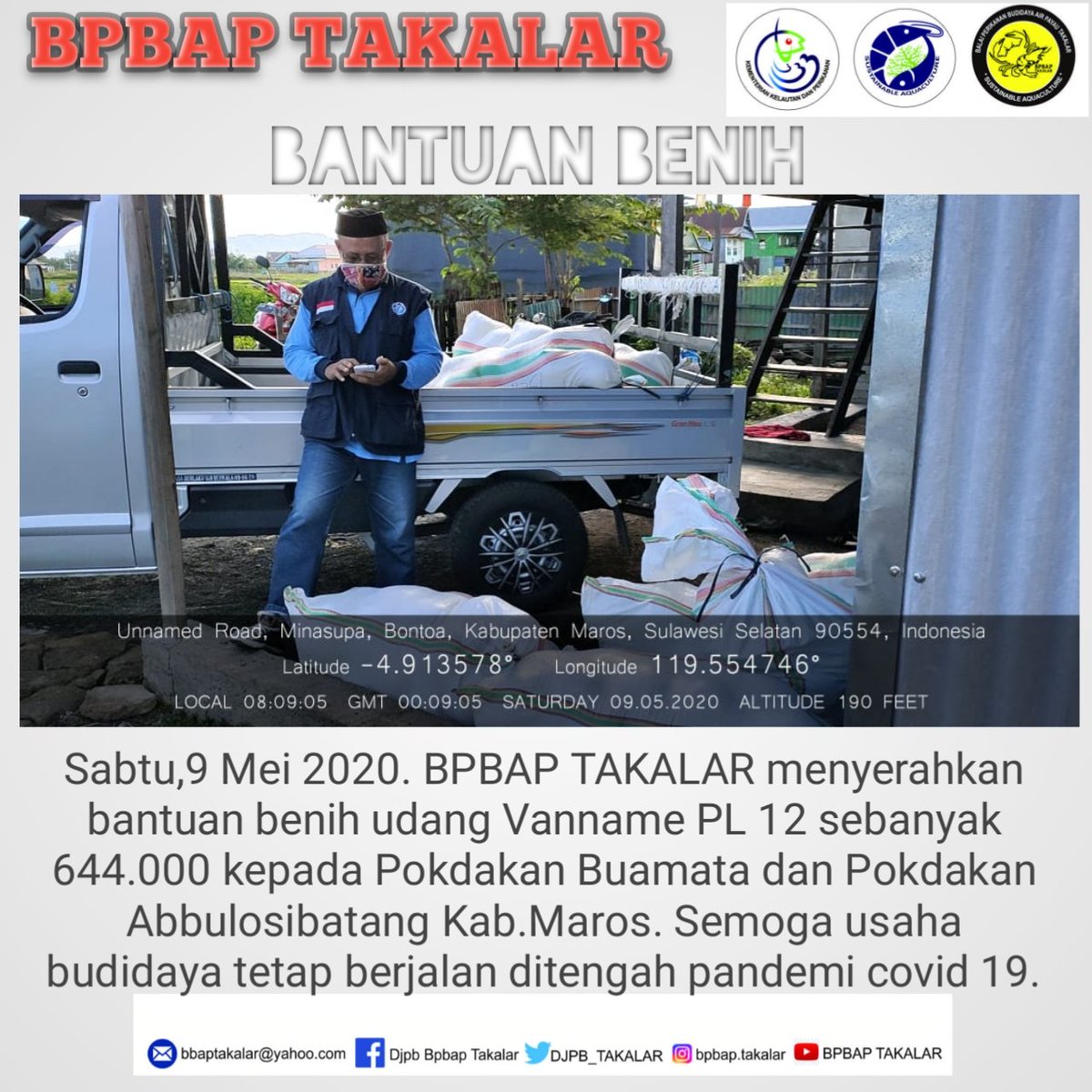 BPBAPTakalar's tweet photo. Masih edisi berbagi.tapi kali ini berbagi Bantuan Benih udang Vanname sebanyak 644.000 ekor. Kepada 2 Pokdakan di Kab. Maros yaitu Pokdakan Buamata dan Pokdakan Abbulosibatang.Semoga bisa bermanfaat dan giat usaha budidaya tetap berjalan.
@Edhy_Prabowo,@s_soebjakto ,@BudidayaKKP https://t.co/2iafaSVvH0