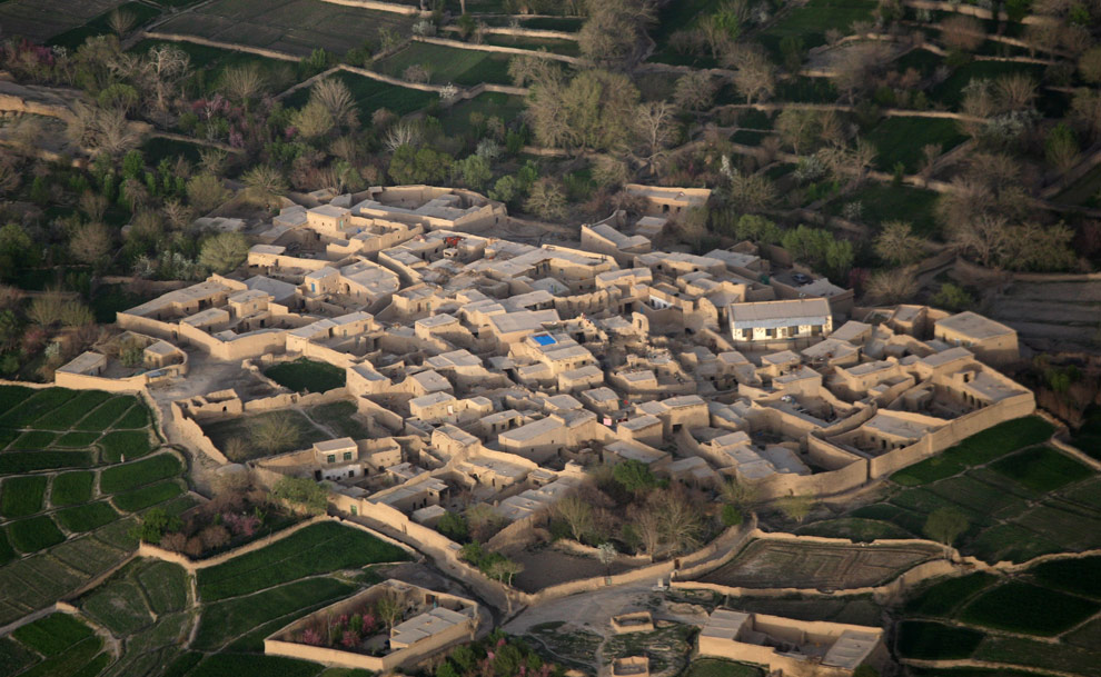 A village seen from above in Farah province.