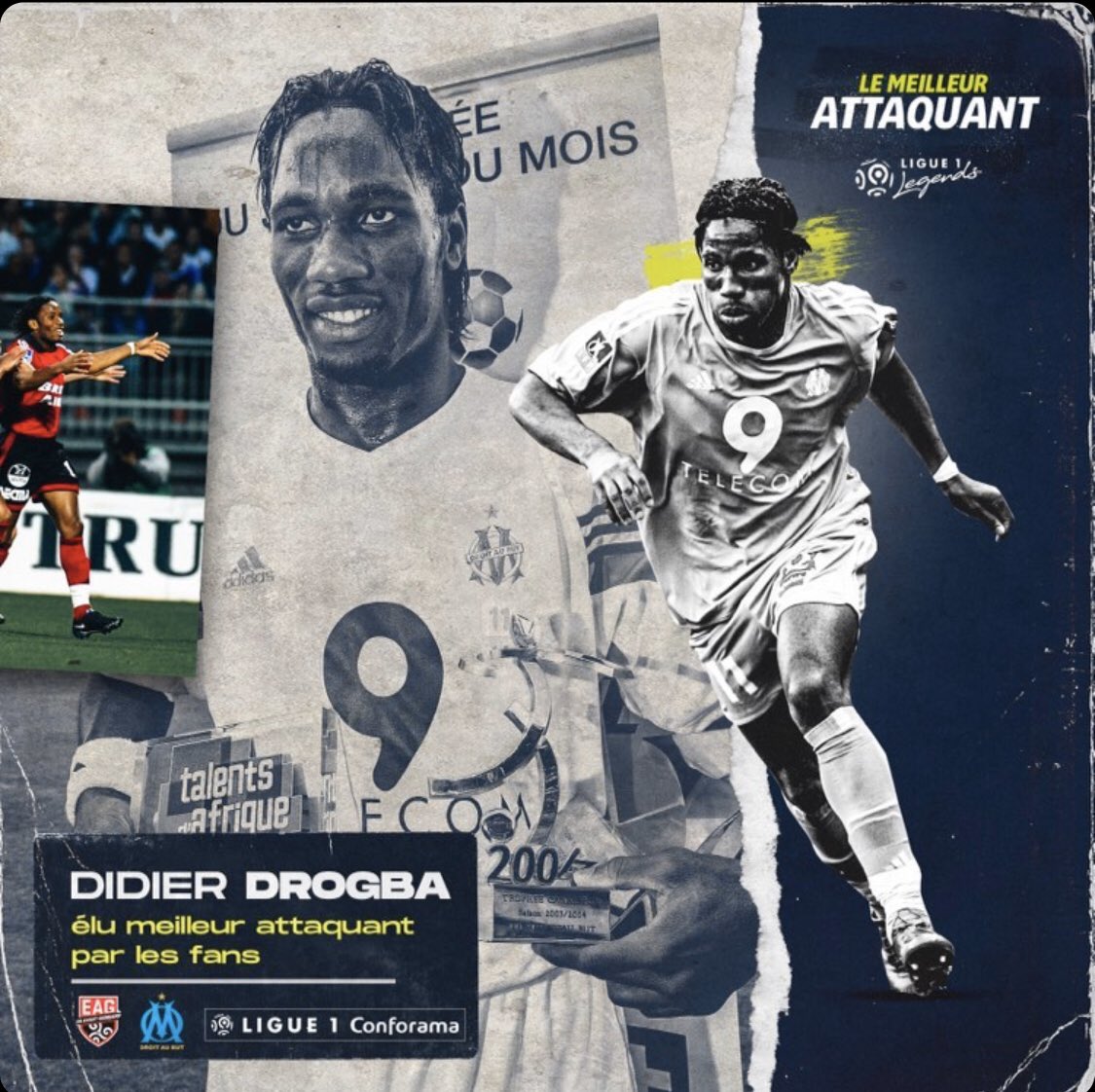 didierdrogba's tweet image. Bravo vous avez gagné ! 

Vous avez été élu meilleur attaquant des 20 dernières années de Ligue 1 Conforama par les fans ! 👏
Waaaw quelle reconnaissance de la part des fans, merci @EAGuingamp @OM_Officiel de m’avoir permît de vivre ces émotions indélébiles