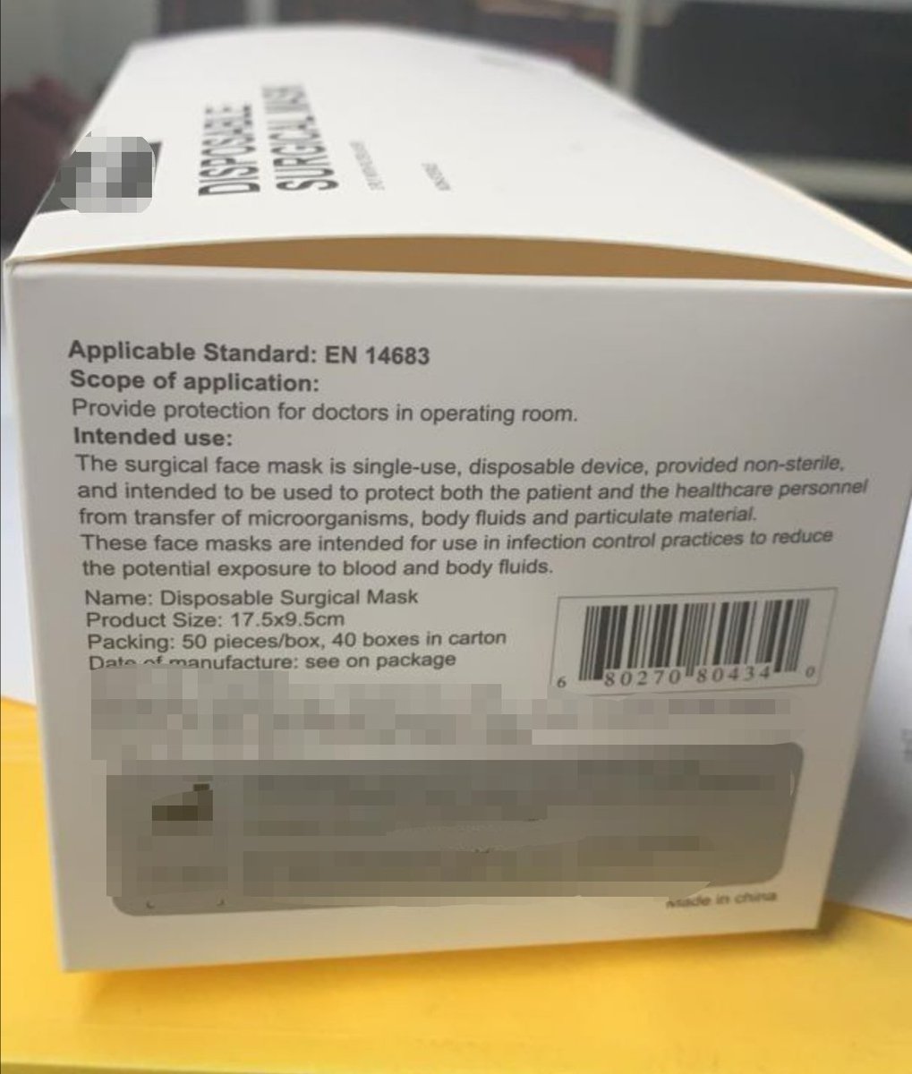 ClinicalHealth2's tweet photo. Type IIR mask in stock now and weekly deliveries going forwards.

#PPEshortage #NHS #Manchester https://t.co/MDWsgfeoVU
