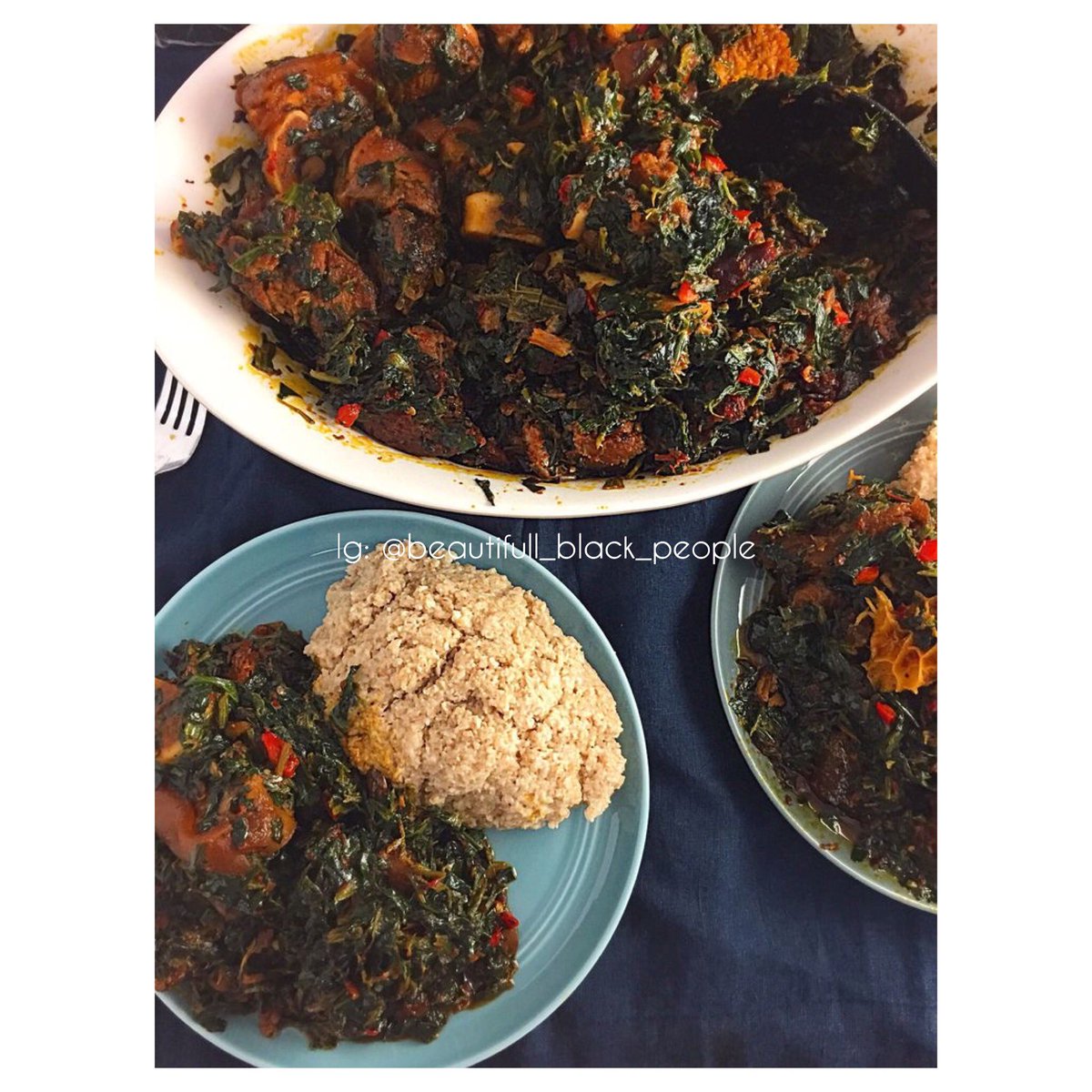 bblackpeople's tweet photo. African food is the best 🤤😍😍 i said what i said. #BeautifullBlackPeople https://t.co/B6CEypwh20