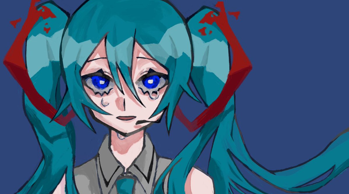 初音ミク 「忘れないでね 私の声を 」|脳ﾐｿのイラスト