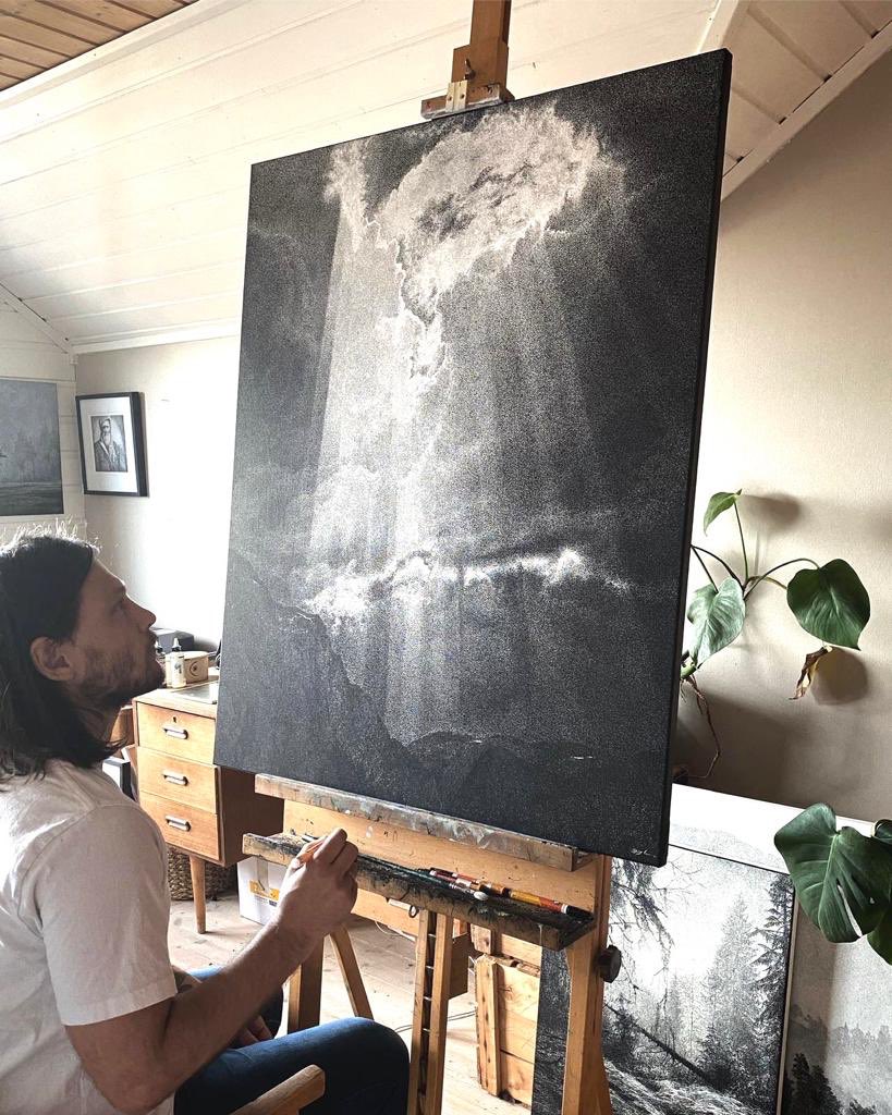 RedHouseGallery's tweet photo. Today would have marked the opening of @dannylarsen’s first solo museum exhibition, “Darkness”.
Unfortunately, and completely understandably, the show has been postponed.
Featured painting: ‘Monday', one of the first images produced for this exhibition.
#DannyLarsen #Darkness https://t.co/J21TRZn2P9