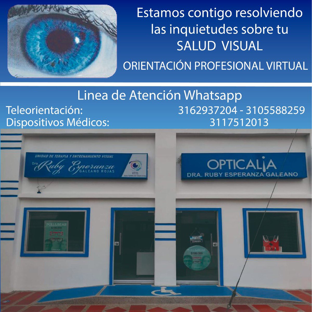 DraRubyE's tweet photo. Implementamos las líneas de teleorientacion para asesorarte en el cuidado de tu Salud Visual ..#drarubye..#optometria..#saludvisual..#saludocular..#terapiavisual..#valledupar..#colombia.. https://t.co/3HEXGspY4p