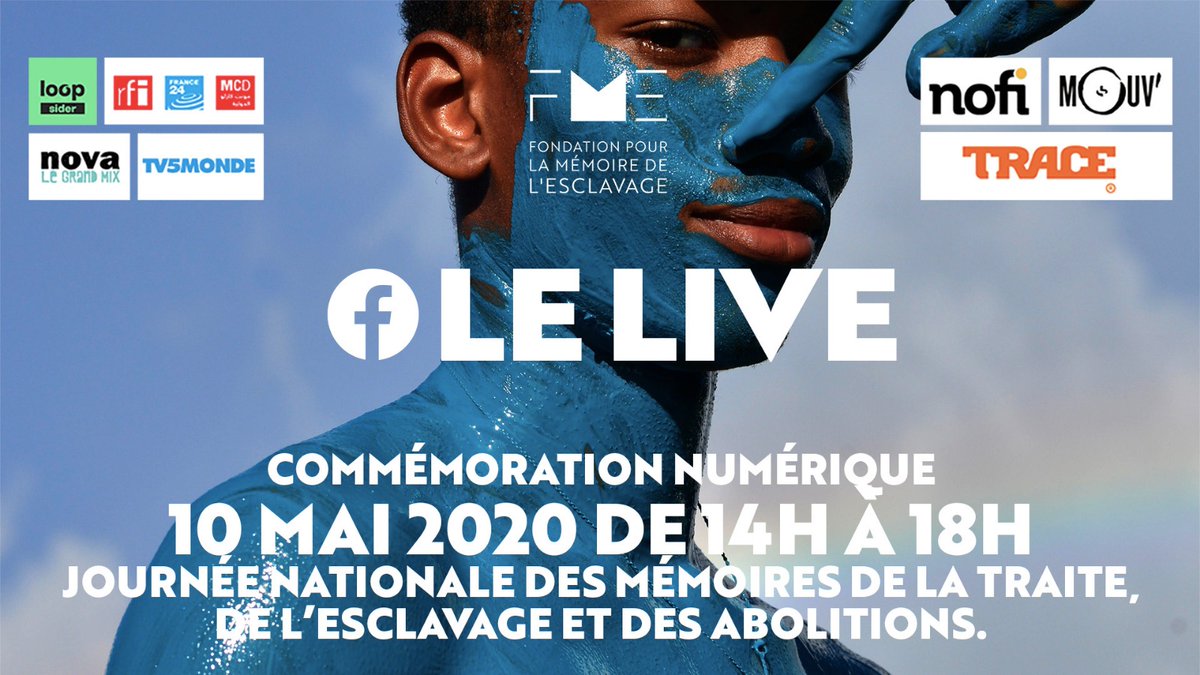 Fondation pour la mémoire de l'esclavage (@fondation_me) on Twitter photo RDV demain, dimanche 10/05, en story instagram pour la commémoration de la traite, de l'esclavage et de ses abolitions.
<a href="/ChTaubira/">Christiane Taubira</a> <a href="/JoeyStarr/">JoeyStarr</a> <a href="/AissaMaiga/">Aïssa Maïga</a> <a href="/fallyipupa01/">Fally Ipupa</a> seront présent-es.
Lien vers le live : facebook.com/fondationpourl…
#10mai #PaOubliyé
#FME #cestnotrehistoire RDV demain, dimanche 10/05, en story instagram pour la commémoration de la traite, de l'esclavage et de ses abolitions.
<a href="/ChTaubira/">Christiane Taubira</a> <a href="/JoeyStarr/">JoeyStarr</a> <a href="/AissaMaiga/">Aïssa Maïga</a> <a href="/fallyipupa01/">Fally Ipupa</a> seront présent-es.
Lien vers le live : facebook.com/fondationpourl…
#10mai #PaOubliyé
#FME #cestnotrehistoire