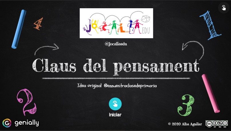 jocaliaedu's tweet photo. #clausdelpensament Activitat per treballar les estratègies de pensament. Idea original de les claus @MaestraBerta 😉
Adaptat per treballar-ho en #classesvirtuals
Contenta del resultat del meu primer @genially_es 🤩
#mestresconfinats #recurseducatiu #abj
https://t.co/9tm4c4XNUK https://t.co/JinnpYBhyU