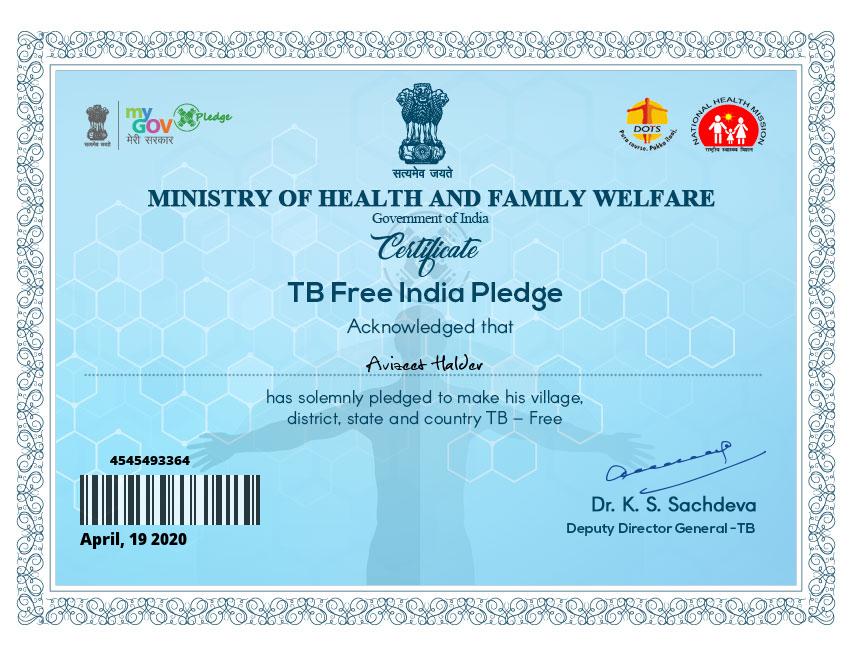 imHalderAvizeet's tweet photo. #pledgeforindia #TB
Thank You #GovernmentOfIndia 🇮🇳 & #MinstryofHealth & #FamilyWelfare 💉💊🧫🧬🧪 https://t.co/uWOHo0ufpE