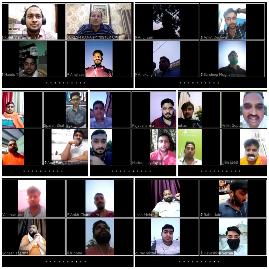 आज वीडियो कॉन्फ्रेंसिंग के माध्यम से भारतीय जनता पार्टी युवा मोर्चा शामली के समस्त पदाधिकारियों के साथ जनपद शामली में #COVIDー19 महामारी से बचाव एवं राहत कार्यों के बारे में चर्चा-वार्ता की।
#IndiaFightsCorona  #StayAtHomeAndStaySafe