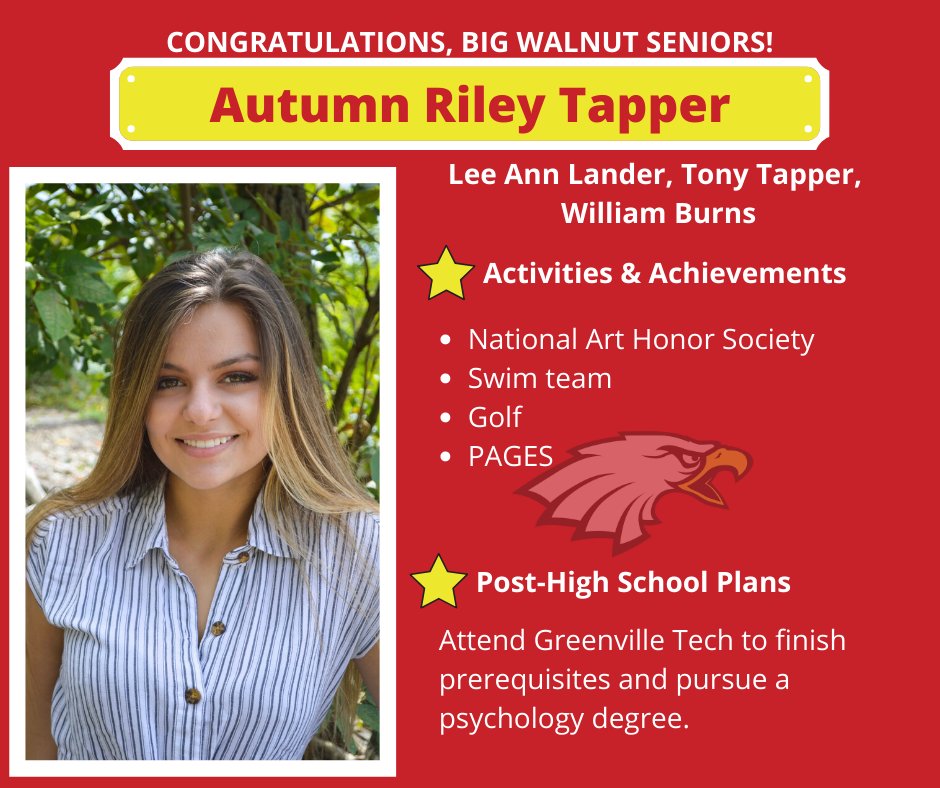 BWLSD's tweet photo. 🙌We wish all of our Big Walnut seniors the best as they prepare to 🎓graduate! Let’s hear it for today’s featured seniors! We are so proud of all the ⭐AMAZING⭐ things they have accomplished. 😀 #InspireAndGuide #BWClassof2020 https://t.co/RPuJSOEUpg