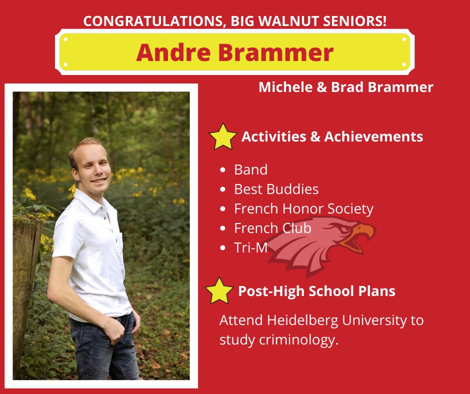 BWLSD's tweet photo. 🙌We wish all of our Big Walnut seniors the best as they prepare to 🎓graduate! Let’s hear it for today’s featured seniors! We are so proud of all the ⭐AMAZING⭐ things they have accomplished. 😀 #InspireAndGuide #BWClassof2020 https://t.co/RPuJSOEUpg