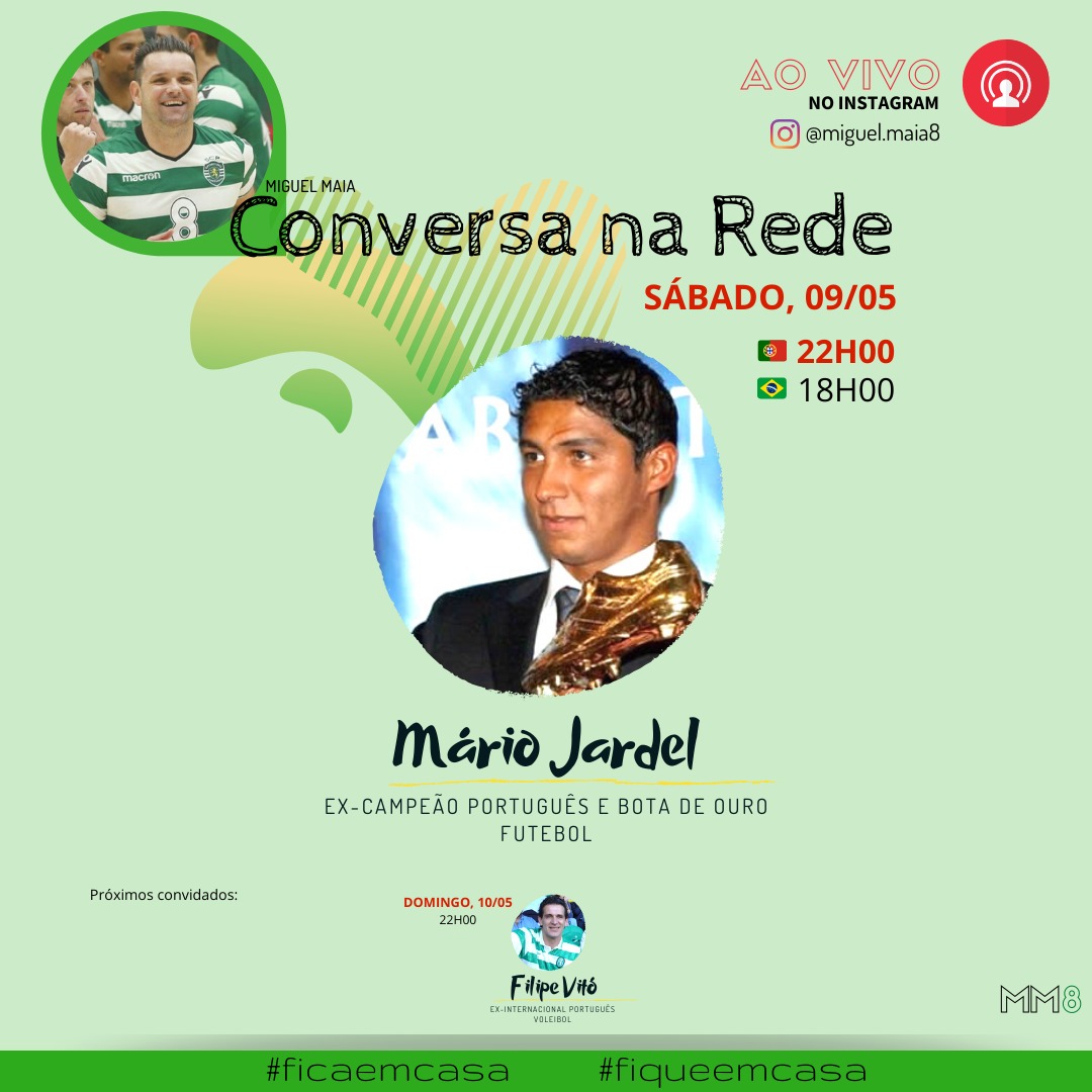 miguelmaia8's tweet photo. Foi campeão pelo Sporting, no último título do clube e bota de ouro Europeu. O internacional brasileiro Mário Jardel é o meu convidado da ‘Conversa na Rede’ de hoje. Não percam, no meu instagram, às 22 horas. #ConversaNaRede #MarioJardel https://t.co/piTYGCSC7u