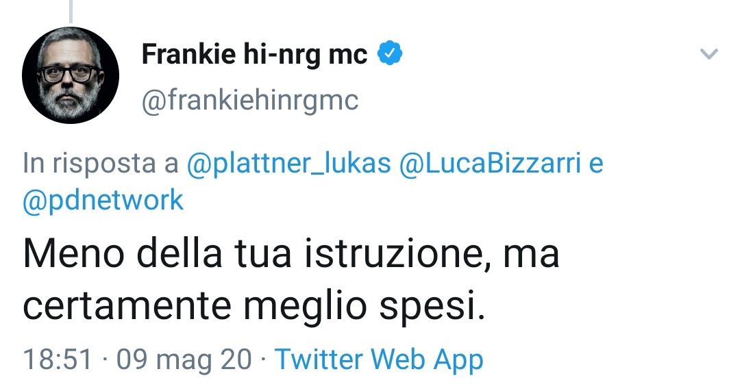 Alla intelligentissima domanda "e quanto è costata?" riguardo la liberazione di #SilviaRomano si può rispondere come <a href="/frankiehinrgmc/">Frankie hi-nrg mc ®️</a> ❤️