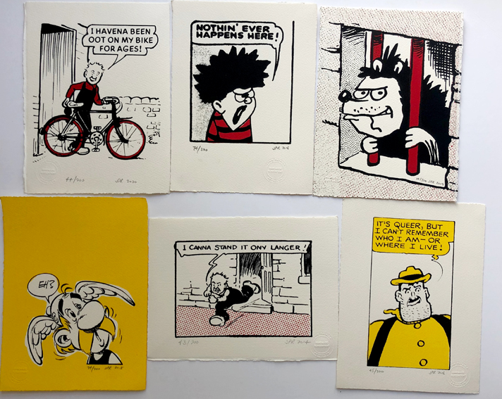 comicartltd's tweet photo. Lockdown screenprints, parts 1-6 https://t.co/CqEbnUI1jX