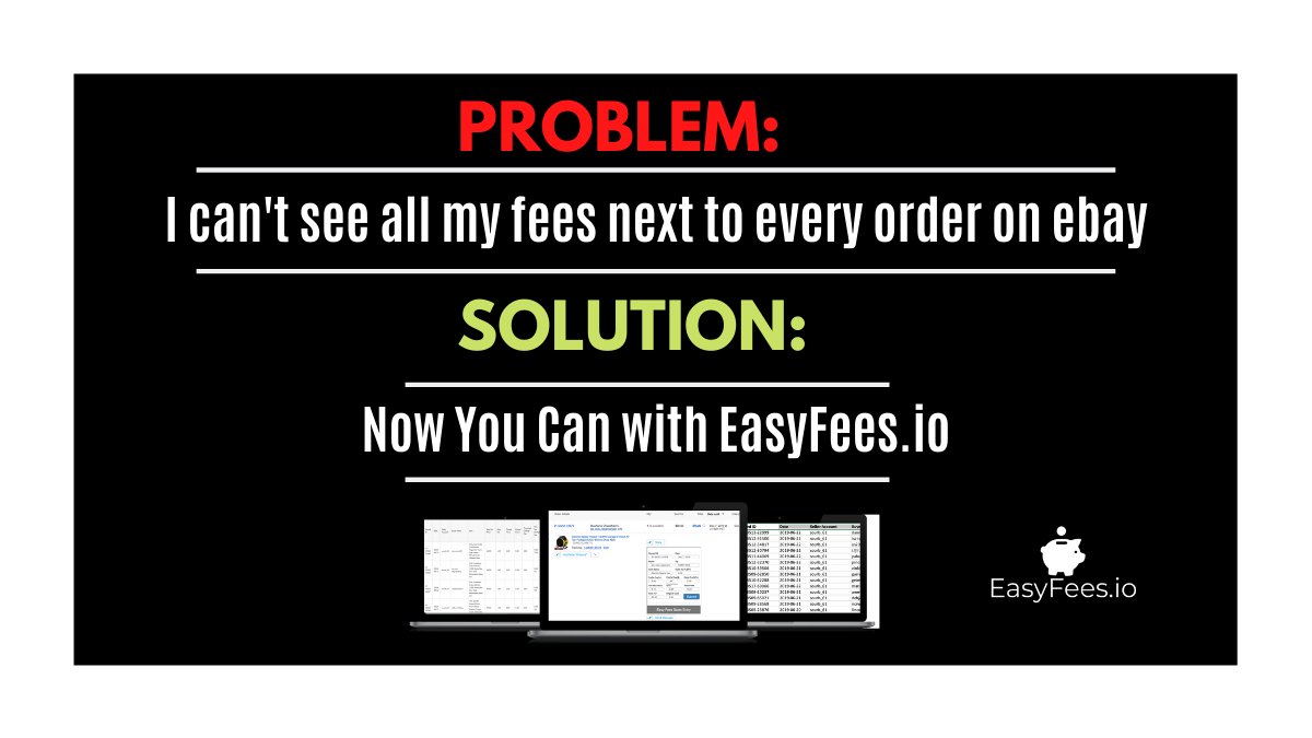 easyfees's tweet image. Easyfees.io is changing the game! Making it 100 times easier for sellers to see all theirs fees next to every order and helping them understand their profits daily! If you haven't already sign up today at easyfees.io Save time and money!