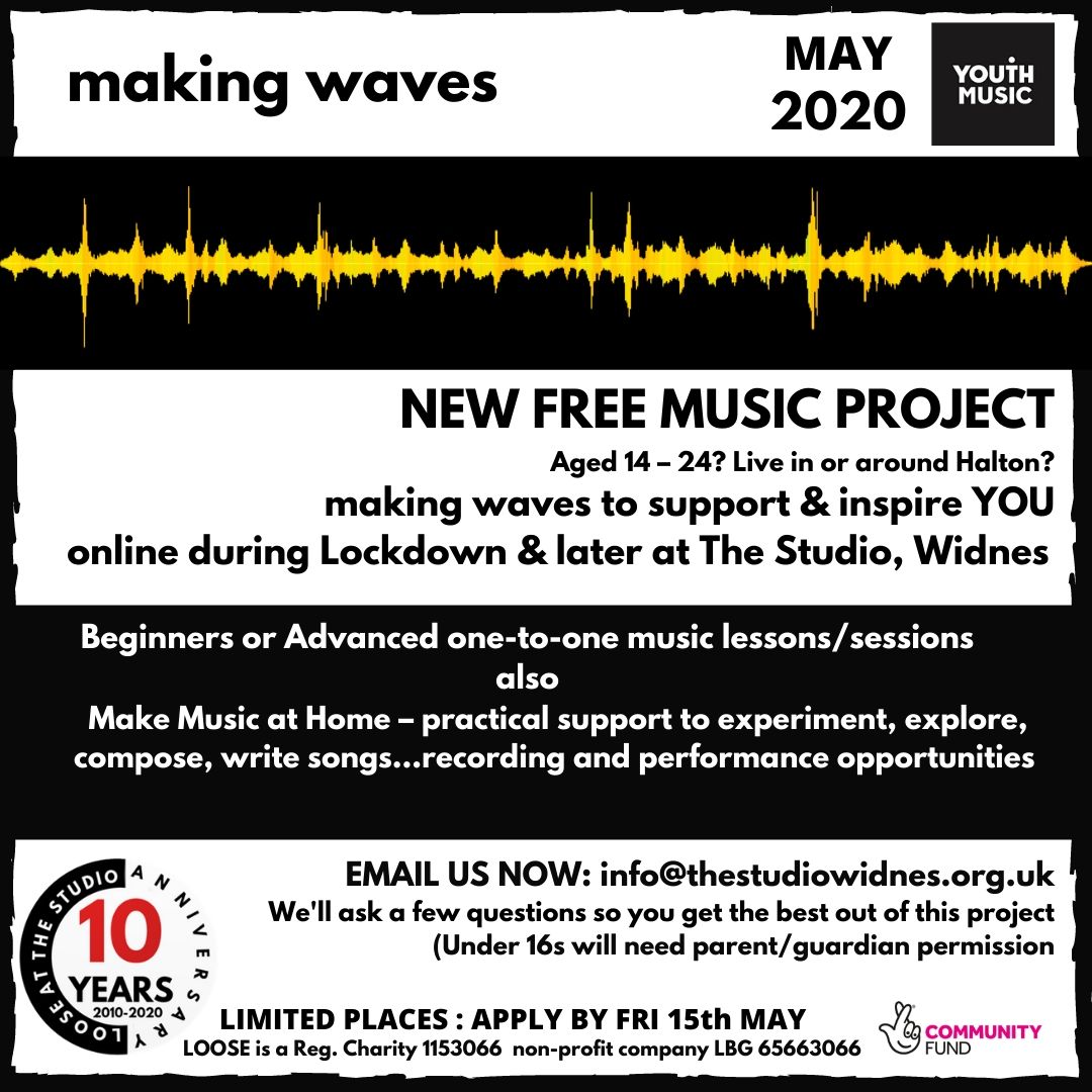TheStudioWidnes's tweet image. @youthmusic funded project in response to #Covid_19 &amp;amp; #lockdown
14-24s we want to hear from you now!
#freemusiclessons #freemusicmentors #homestudio
#mavingwaves #studiospirit #sudiowidnes2020