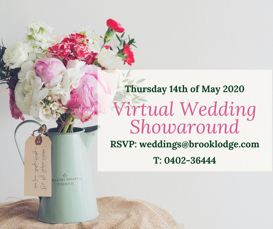 While we remained closed, we’re going virtual... booking your virtual wedding showaround with us this Thursday. We’ll give you a private tour of Macreddin Village from the comfort of your own him. DM me here or email info@brooklodge.com to book an appointment #WeddingsAtMacreddin