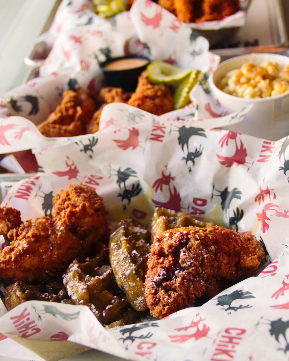 hot_chikn's tweet photo. Trust us, CHiKN &amp; waffles is exactly what you need today. OPEN FOR TAKE-OUT &amp; DELIVERY 11:30AM-8PM DAILY! 🔥🧇🔥 #hotchikn https://t.co/ugsRDXiYjp