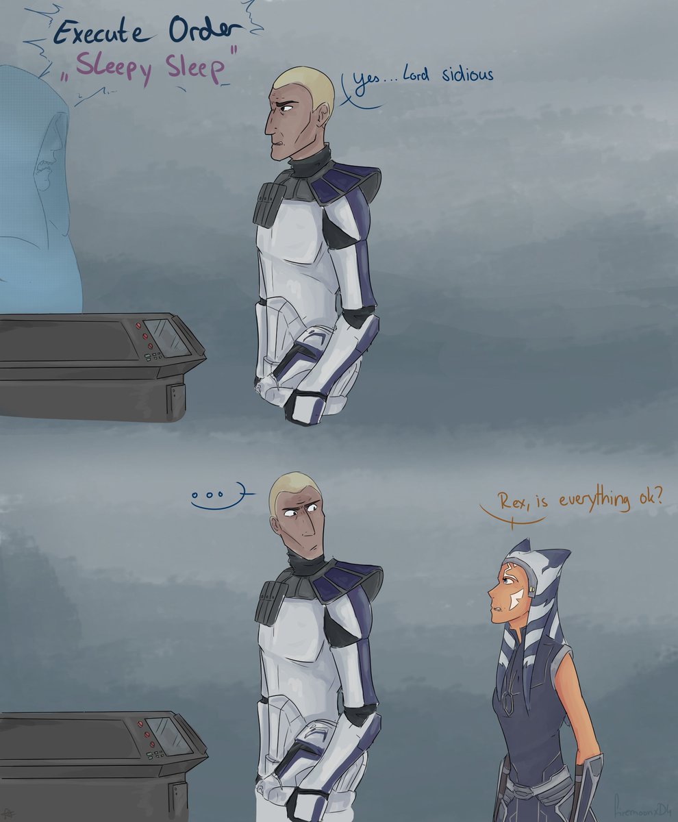 FireMoonXD's tweet photo. what if we replace "Order 66" with "Order Sleepy Sleep"
#clonewars #oder66 #season7 #starwars #cody #rex #obiwan #ahsoka https://t.co/jy1ThO3wij