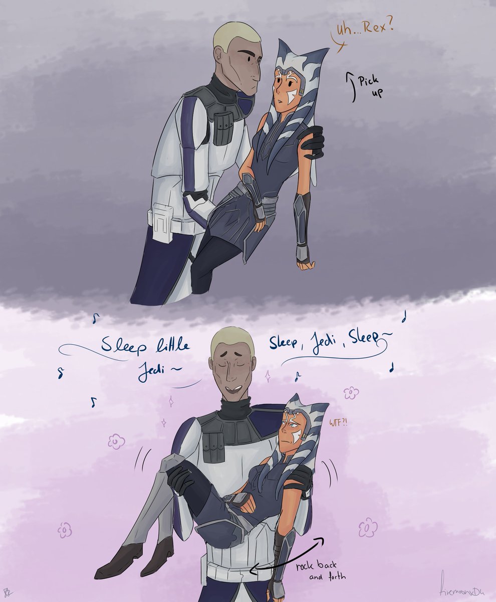 FireMoonXD's tweet photo. what if we replace "Order 66" with "Order Sleepy Sleep"
#clonewars #oder66 #season7 #starwars #cody #rex #obiwan #ahsoka https://t.co/jy1ThO3wij