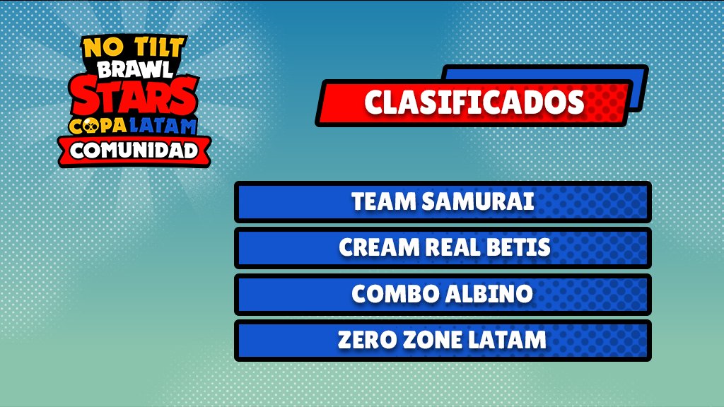 ⭐| Clasificatorio 8
⁣
Nuestros retadores donde solo uno podrá completar la última plaza de fase final. 
⁣
🛡️| <a href="/TeamSamurai_/">Team Samurái</a>
🛡️| @CreamRealBetis
🛡️| #ComboAlbino 
🛡️| <a href="/zerozoneclub/">.</a>
⁣
¡Te invitamos hoy! 

📅| Sábado 09/05
⏰| 18hr 🇲🇽
📺| youtu.be/f8YN-ACRE84
⁣
#BSCopaLatam