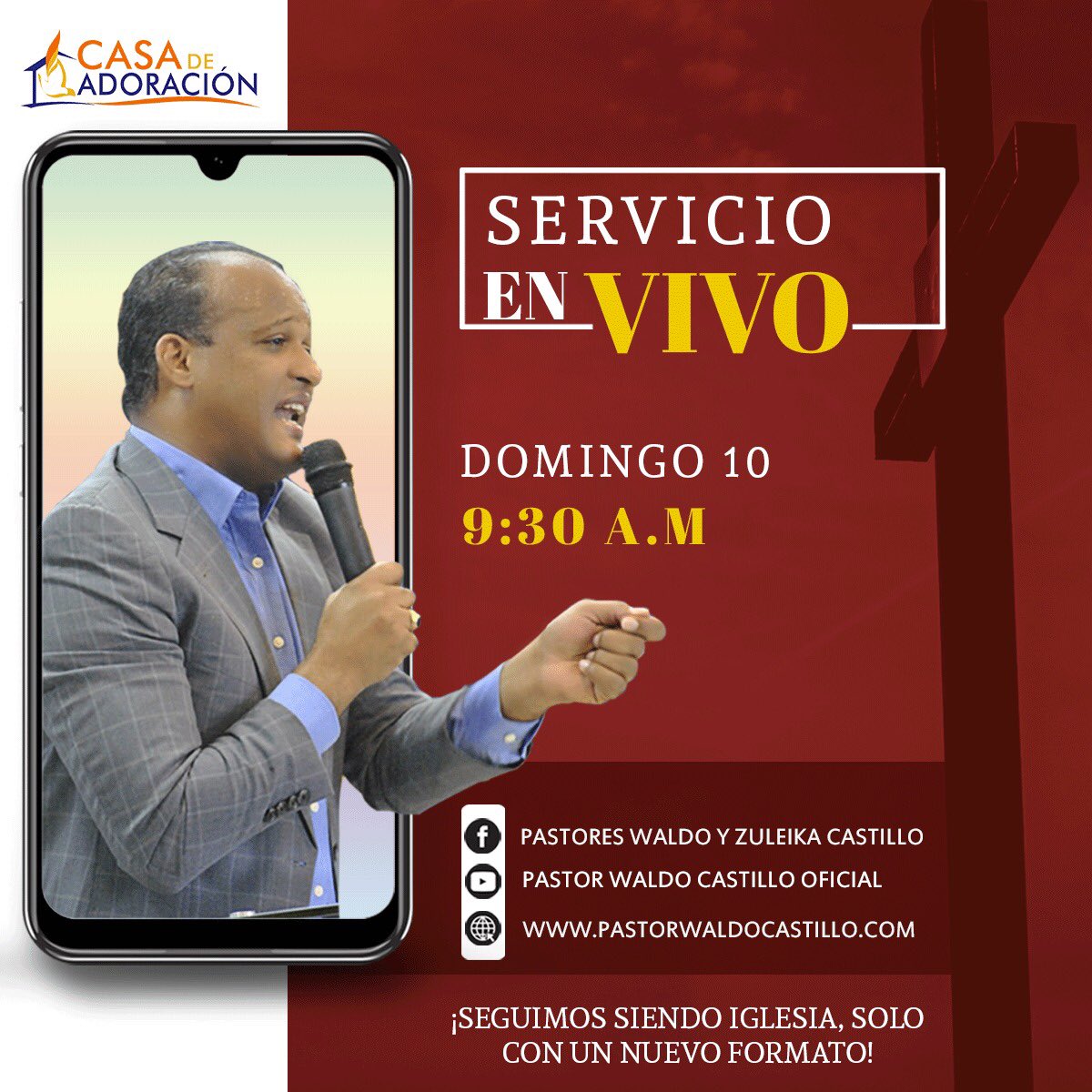 Pr_WHCastillo's tweet photo. Mañana vamos a alabar a Dios!!!

Contra todos los pronósticos negativos, LA IGLESIA SIGUE CAMINANDO.... 
Mensaje: - VIVIENDO POR FE, NO POR TEMOR...
9:30 AM
LIVE
Facebook: Pastores Waldo y Zuleika Castillo
YouTube: Pastor Waldo Castillo Oficial
Conéctate y Comparte!!! https://t.co/v2KEwgbF1r