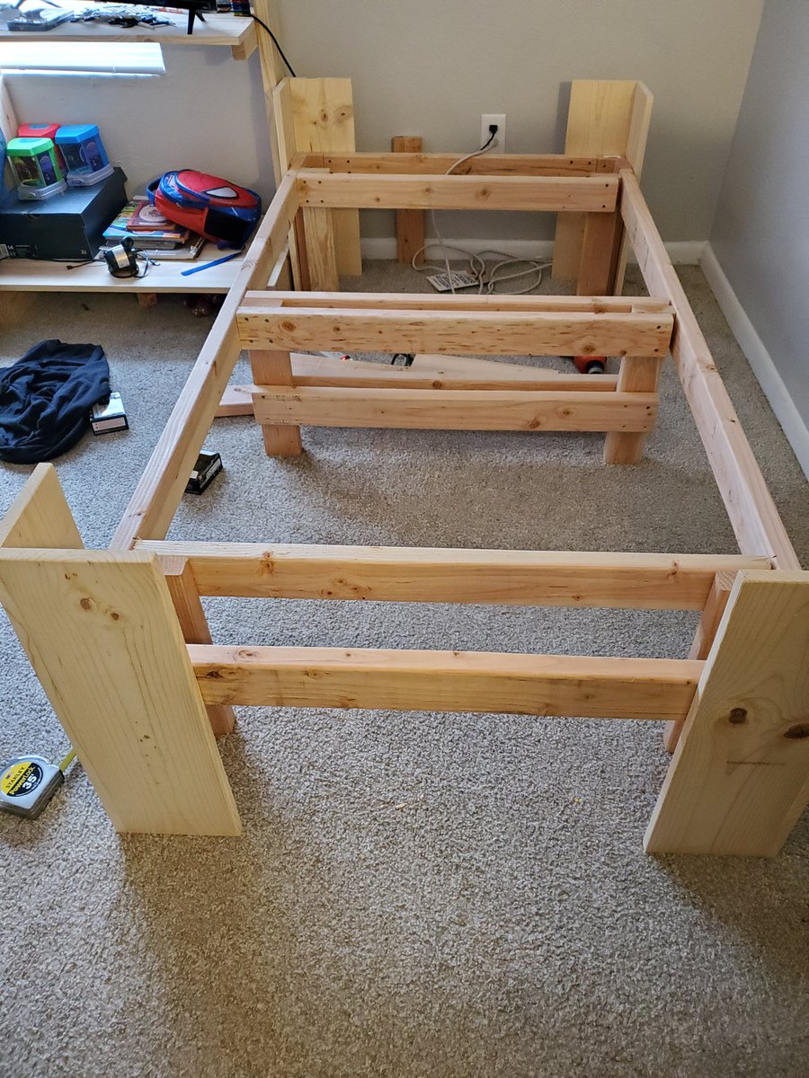 MrCTE1's tweet photo. This is what a CTE  teacher does when stuck in the house!!  Next project 2 shelves, then a lamp, CAD videos, and maybe a basswood model.  Plus I just got the idea to have my kids design furniture that construction can build.  Maybe a gazebo or something.  #aldineisd #blansonbred https://t.co/MZAtviuhlO