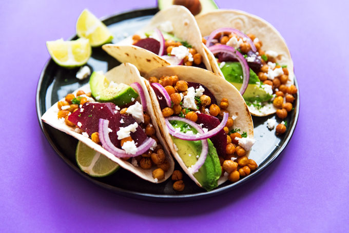 liveeatlearn's tweet photo. In need of some vegetarian taco inspiration? These Beet and Chickpea Tacos are simple to make and packed with so much flavor (plus, they keep you full for hours!)

Get the recipe here: https://t.co/9P6WujopOW https://t.co/z7VR4wzN9A