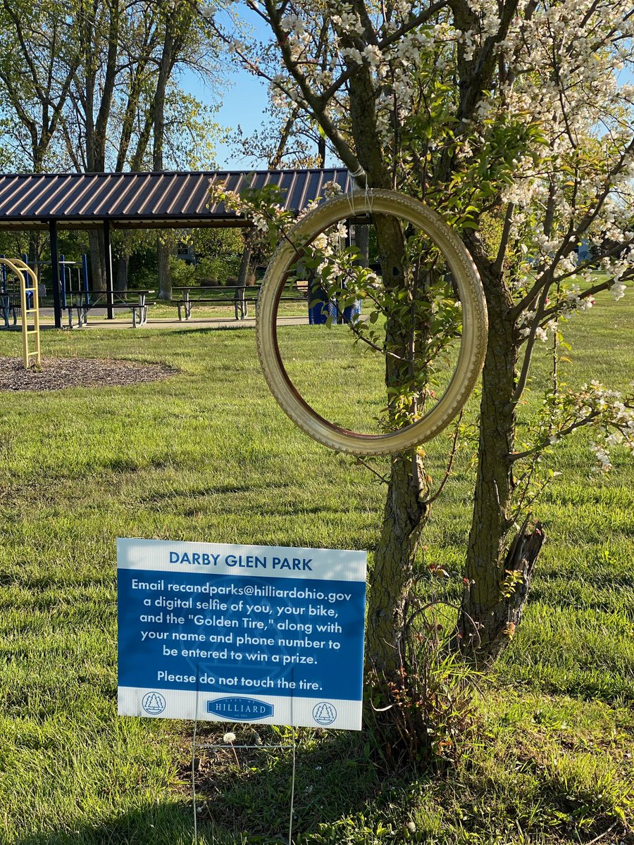 HilliardGov's tweet photo. The golden tires are ready, are you? Ride and Seek starts now! 

Tires will be hidden:

• On a portion of Heritage Rail Trail

• Heather Ridge Park

• Darby Glen Park

• Tinapple Park

• Hilliard's Station Park

• Hilliard East Park

Good luck!

#NationalBikeMonth https://t.co/1Zs5WkYBxh