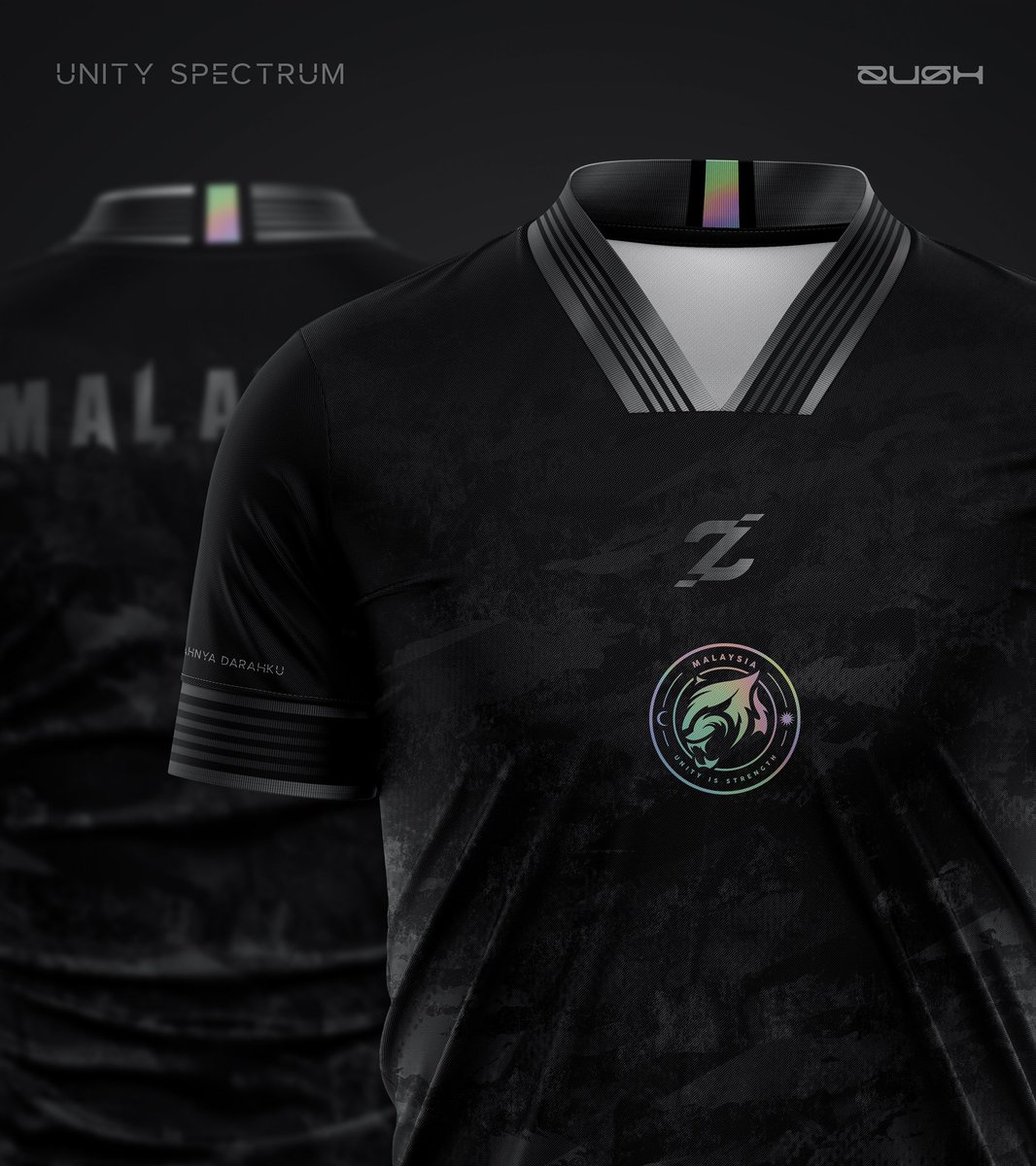 zushsport's tweet photo. The blackout concept represents a dark time the world is going through but there's always hope if we keep unite together. The logo with a band of colour represent the hope that we are thriving for, thus, the SPECTRUM name.

May the world heal soon. 🌍🇲🇾
#zush #wearzush https://t.co/kw3isuOrxE