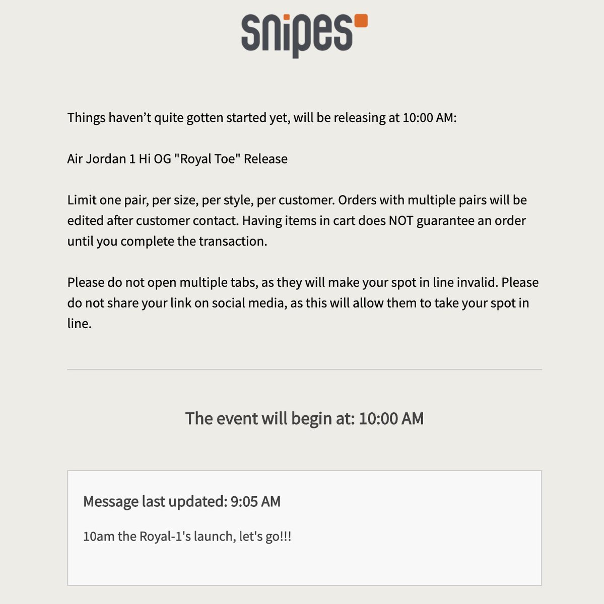 snipesusa queue