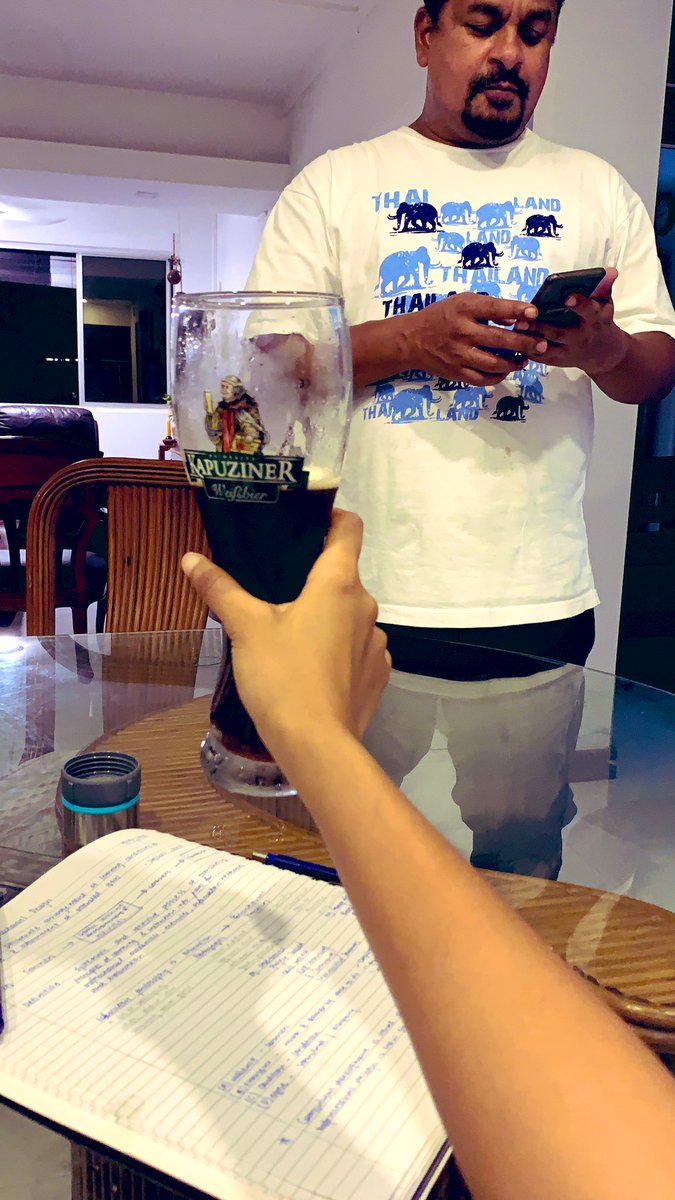 ShaminiM_'s tweet photo. I like how my dad offers me a beer while I’m doing work hahah cheers guys 🍺 https://t.co/W4VhsjBOWR