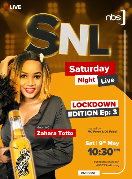 ndagijerichie's tweet photo. Hosted by @McPercyUg and DJ @FaisalKimuli featuring the best Deejay Duo in EA @djSlickStuart and @DjRoja with the beautiful MC @ztotto alongside @SuperKiraka, tonight's #NBSSNL is the only thing to lighten up your livingroom. Brought to you by @nbstv and sponsored by @PepsiUganda https://t.co/KS68qDcn3a