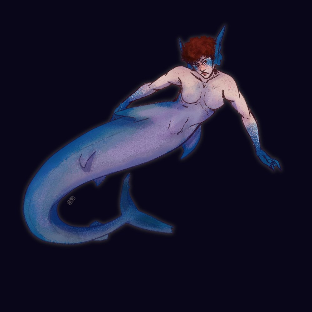 TMA Mermay Day 9: Shortfin Mako shark Daisy Tonner  #Mermay2020  #MagnusPod  #TMA